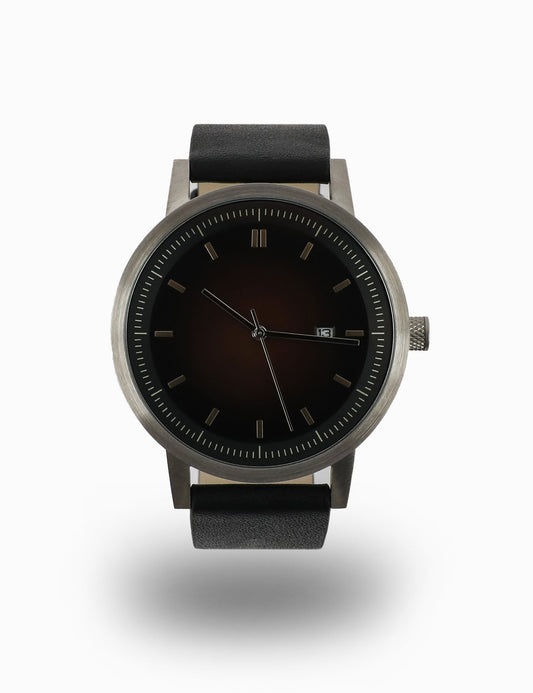 Earl Watch - Silver / Brown Sunburst / Black - 42mm