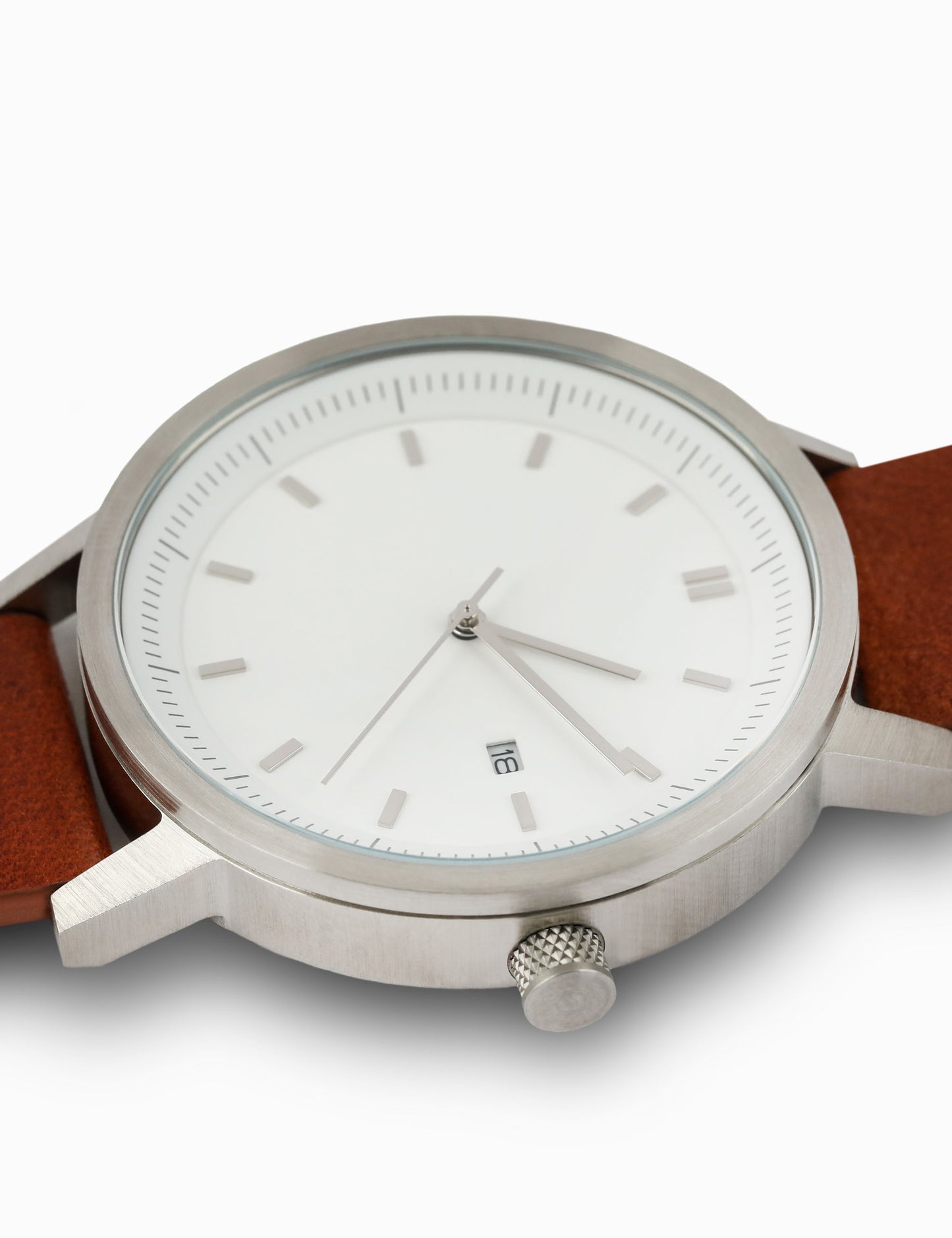 Earl Watch - Silver / White / Tan - 42mm